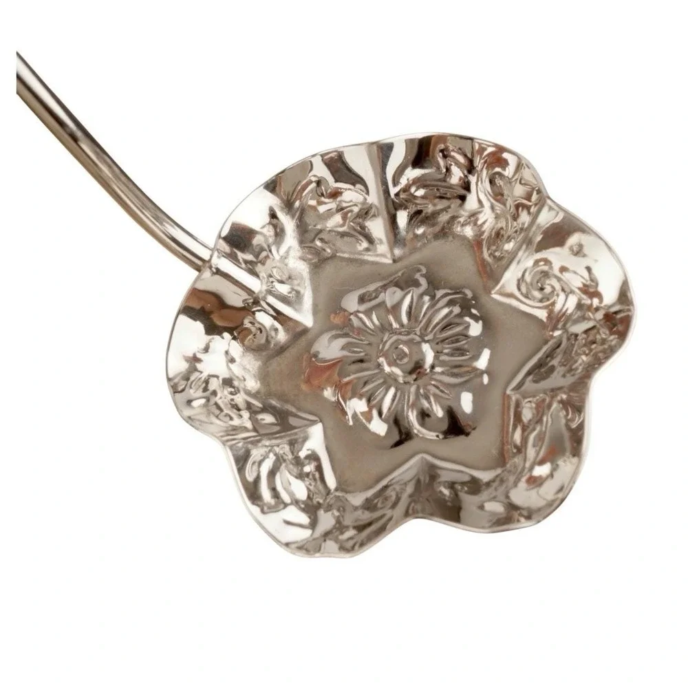 Vintage Mayell Silver Plated Charming Wavy ScallopedRuffle Edge Spoon Jam Spoon